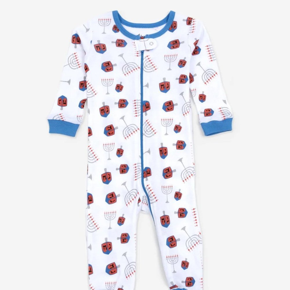 NEW Hanukkah Footed Cotton Pajamas 12-18 mos
